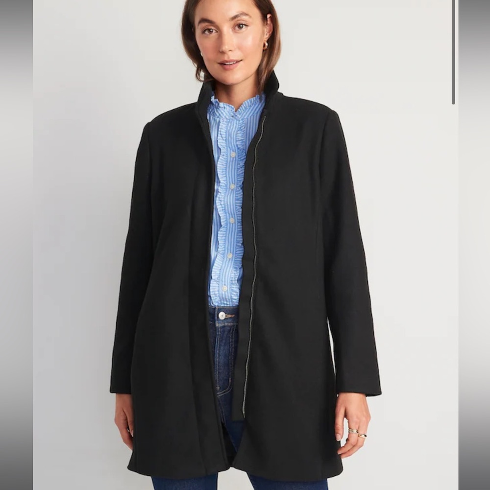 Old Navy Black Soft Brushed Winter Coat